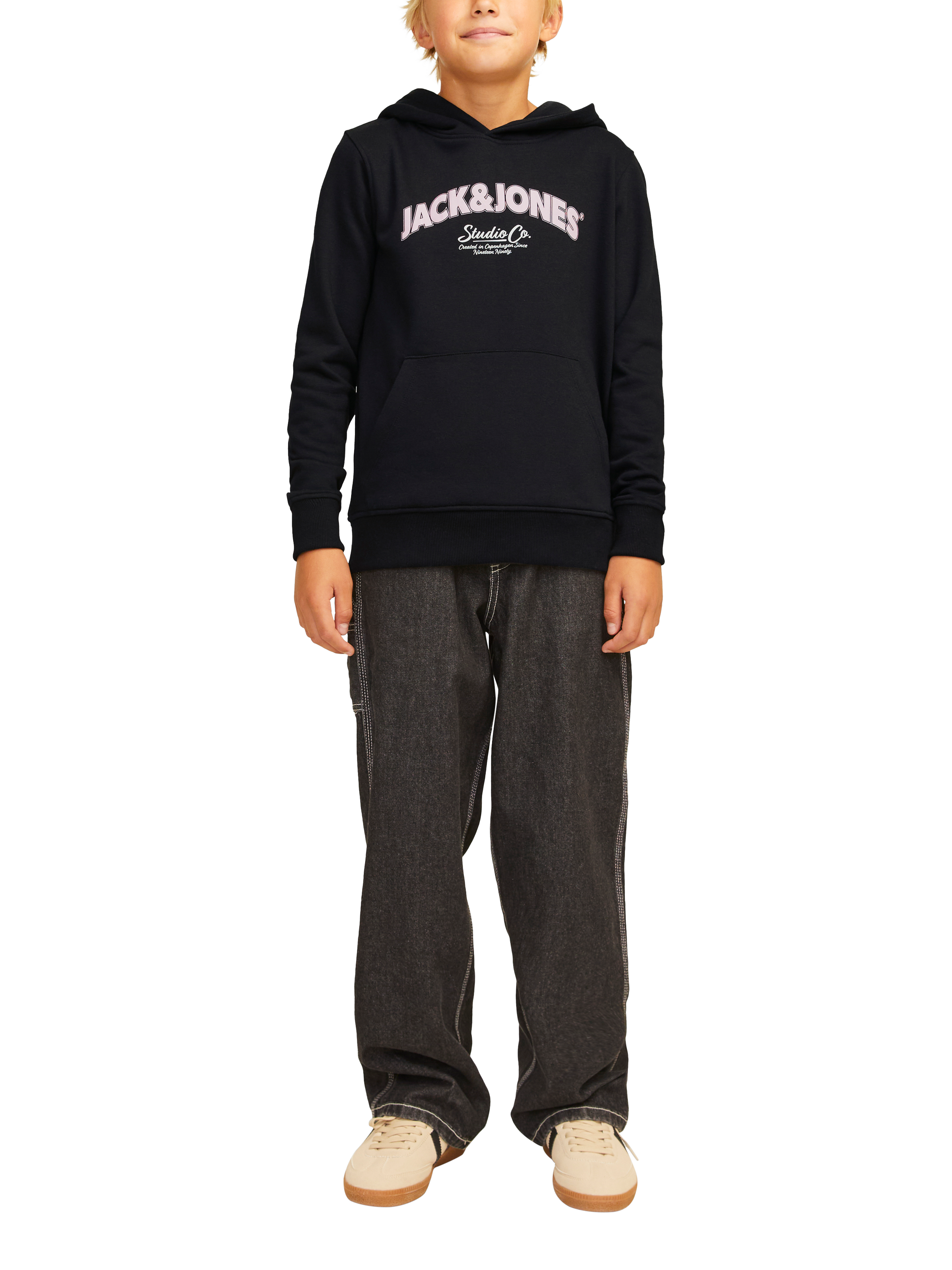 Product image 3 of 6, which shows Jack & Jones Kids' Bronx Hoodie, Black, 8 years