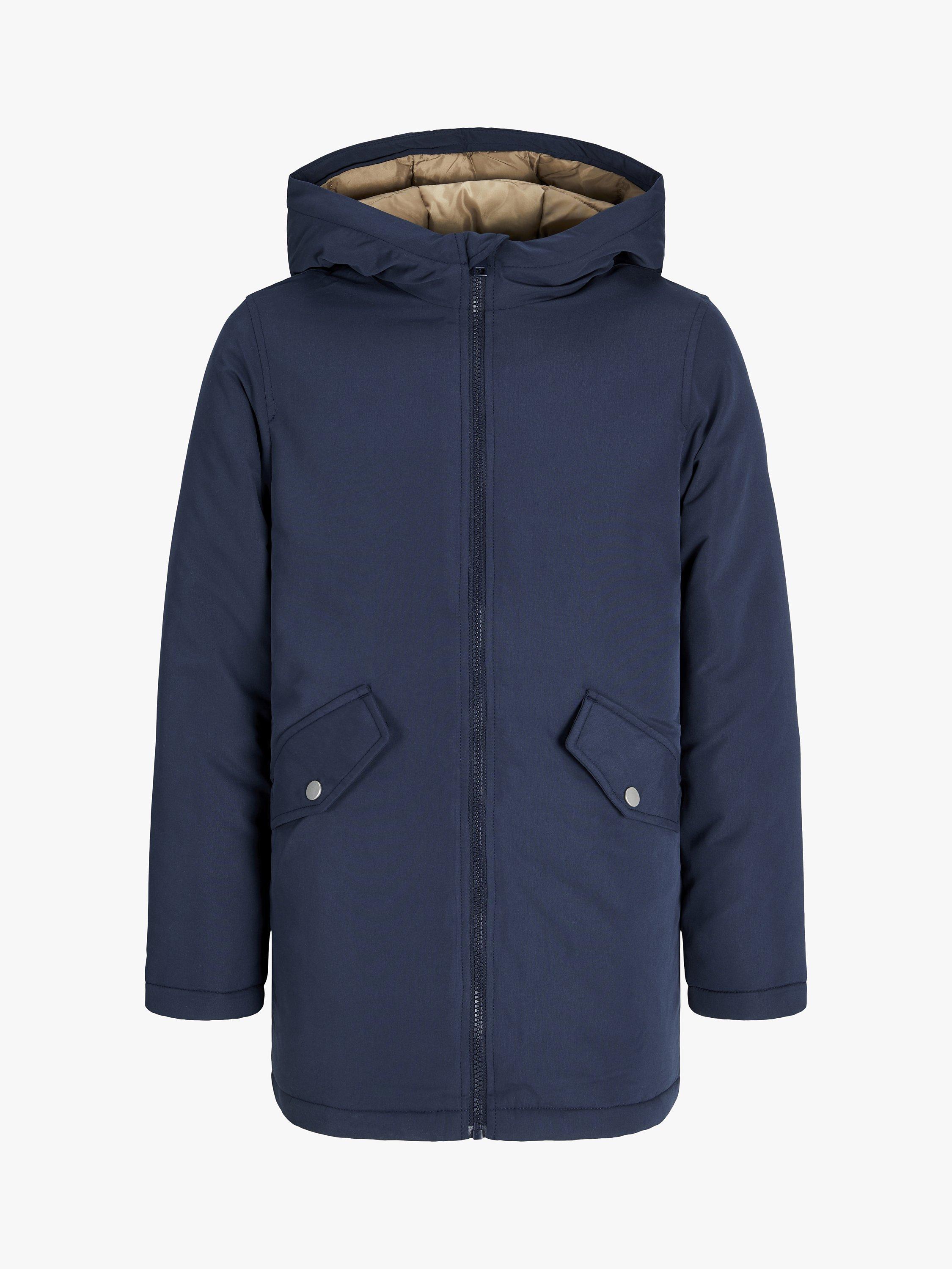 Jack Jones Kids Hooded Parka Jacket Navy Blazer