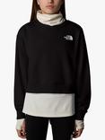 The North Face Kids' Cropped Oversized Sweatshirt, Black