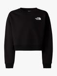 The North Face Kids' Cropped Oversized Sweatshirt, Black