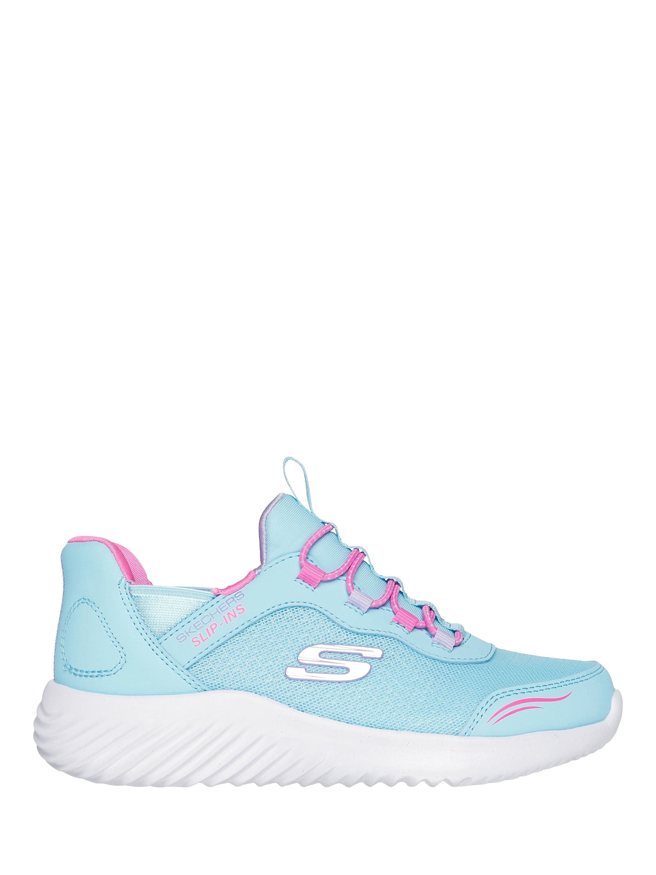Product image 1 of 5, which shows Skechers Kids' Bounder Simple Cute Trainers, Turquoise, EU32
