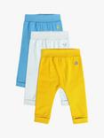 Mini Cuddles Baby Cotton Joggers, Pack of 3, Multi