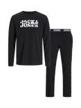 Jack & Jones Kids' Jacelton Cotton Pyjama Set, Black