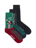 Jack & Jones Kids' Santa Socks, Pack of 3