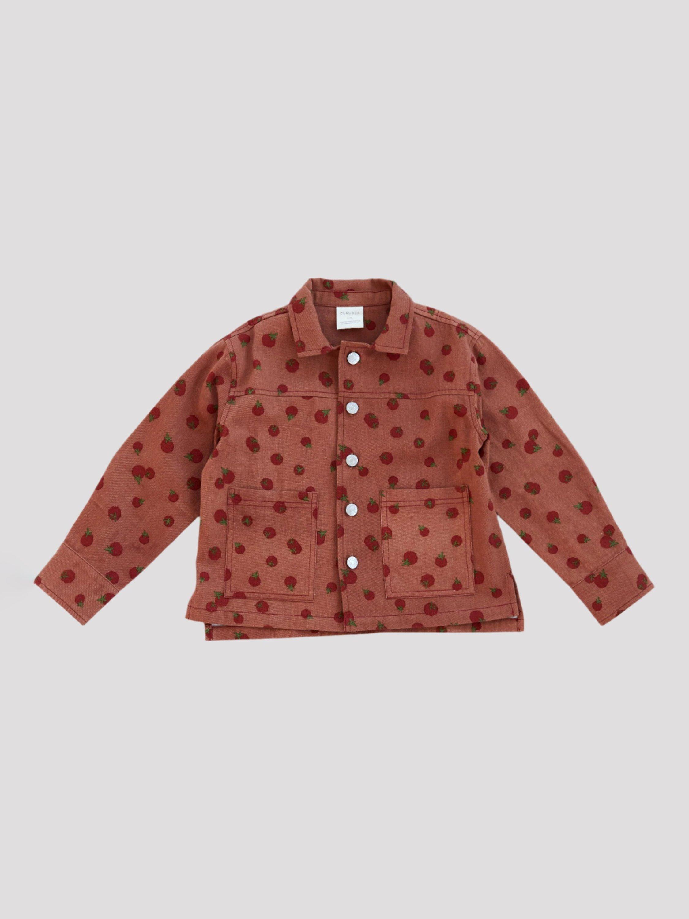 Claude & Co Baby Organic Cotton Tomato Print Jacket, Tomato Print