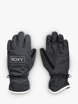 Roxy Kids' Freshfield Waterproof Gloves, Black, Black