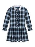 Ralph Lauren Polo Ralph Lauren Kids' Cotton Day Dress, Navy/Cream