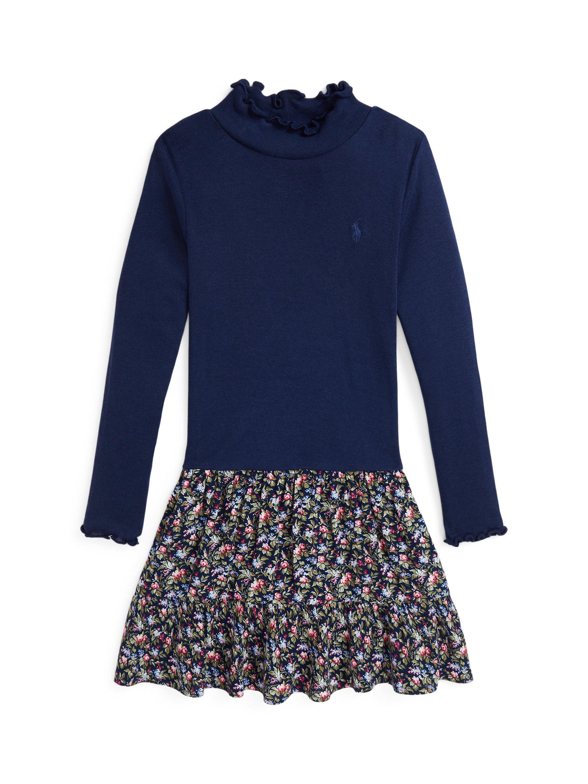 Ralph Lauren Kids' Day Knee length Dress, Navy