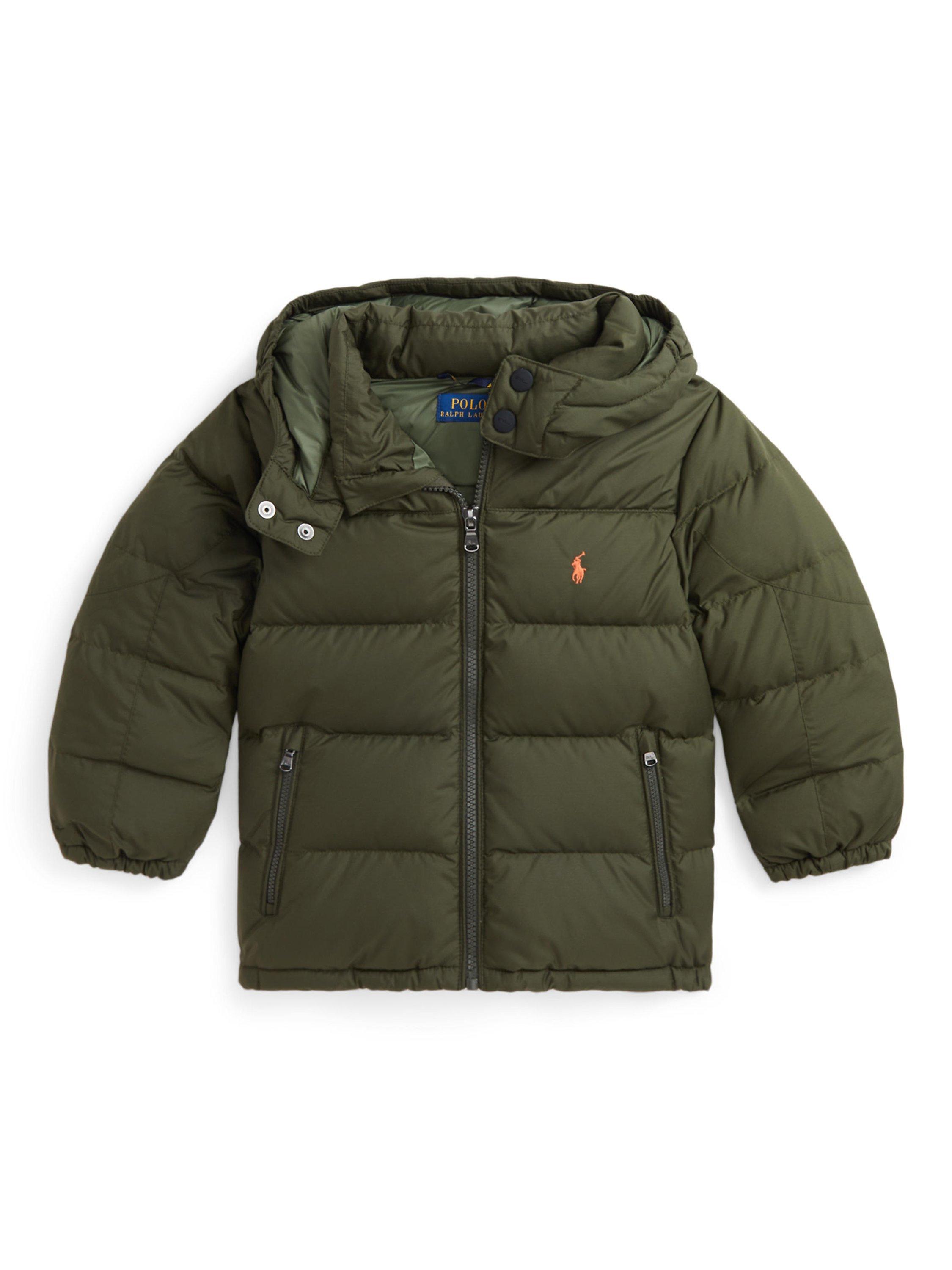 Ralph Lauren Polo Ralph Lauren Kids Water Repellent Down Jacket Olive Orange