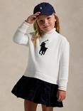 Ralph Lauren Polo Ralph Lauren Kids' Day Dress, White/Navy