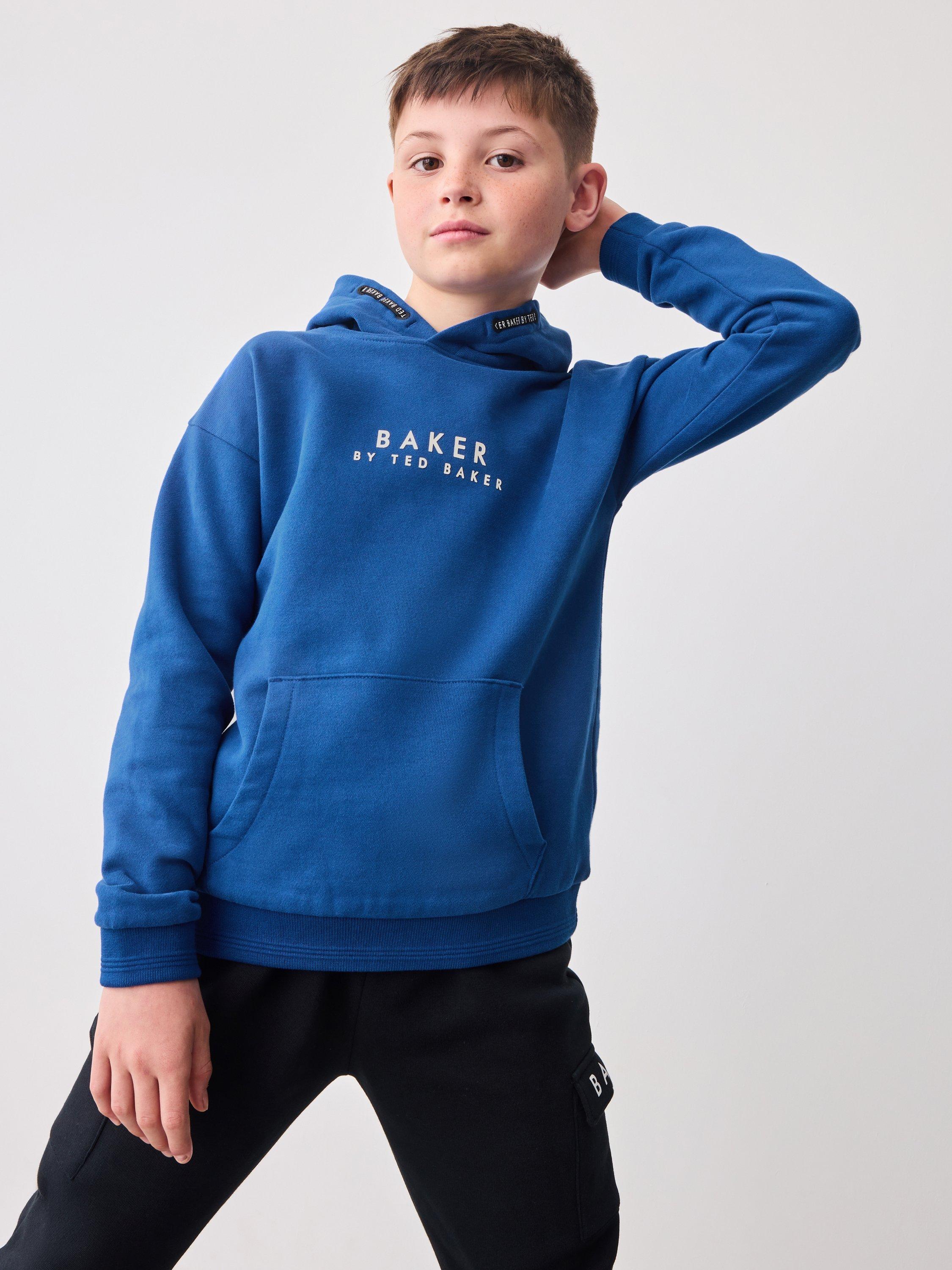 Ted Baker Kids Cotton Hoodie Blue