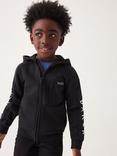 Ted Baker Kids' T Panel Zip Up Hoodie, Black