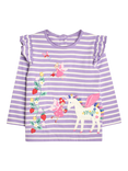 JoJo Maman Bébé Kids' Fairy & Unicorn Cotton Top, Lilac