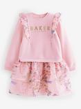 Ted Baker Kids' Frill Mock Dress, Pink