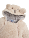 JoJo Maman Bébé Kids' Cosy Bear Pramsuit, Mocha