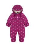 JoJo Maman Bébé Baby Waterproof Fleece Lined Puddlesuit, Berry