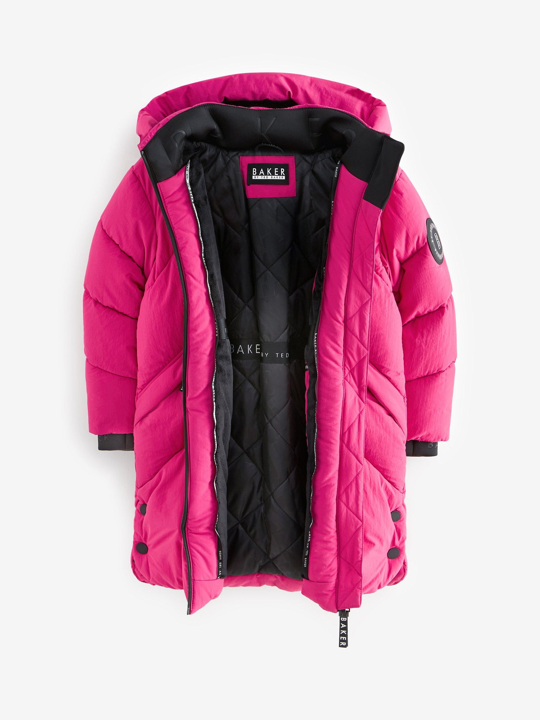 Ted Baker Kids Padded Longline Coat Pink