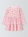 Olivia Rubin Kids' Eden Cotton Long Sleeve Dress, Pink Fruit Machine