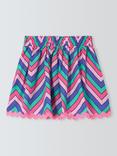 Olivia Rubin Kids' Edith Mini Skirt, Mini Chevron