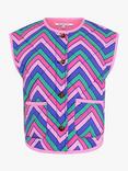 Olivia Rubin Kids' Ivy Cotton Gilet, Mini Chevron