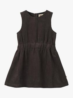 WHEAT Kids' Agnete Organic Cotton Corduroy Dress, Raven, Raven