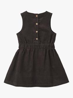 WHEAT Kids' Agnete Organic Cotton Corduroy Dress, Raven - view 2, Raven