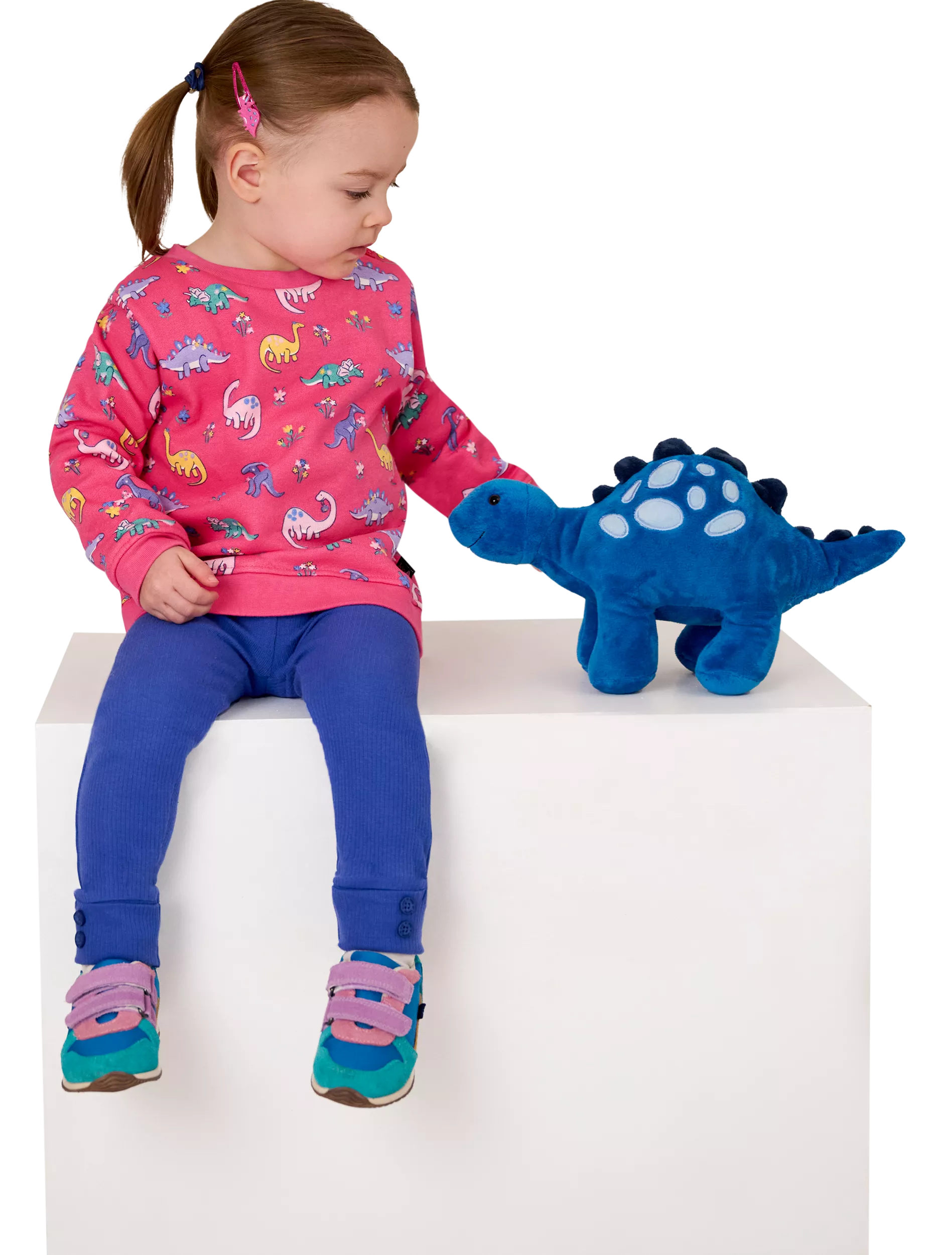 JoJo Maman Bébé Baby Dino Sweatshirt & Leggings Set, Pink