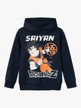 NAME IT Dragon Ball Z Kids' Cotton Blend Hoodie, Dark Sapphire