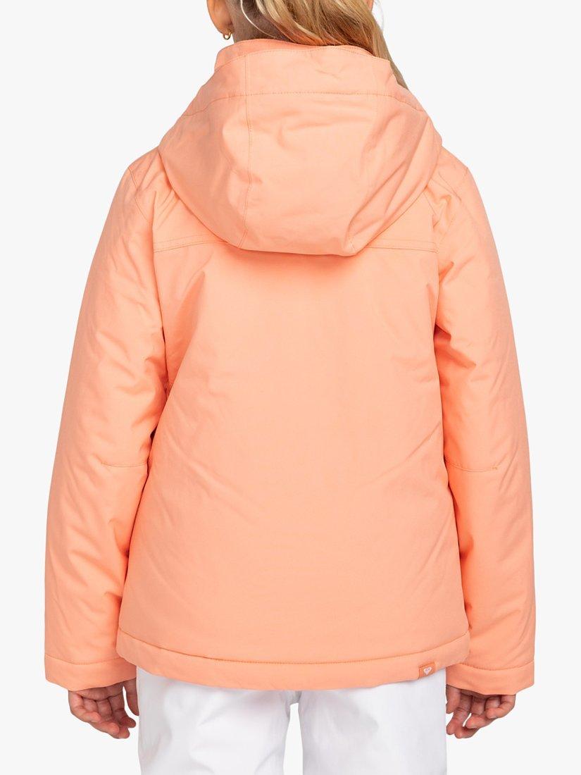 Product image 2 of 3, which shows Roxy Kids' Waterproof Regular Fit Snow Jacket, Coral, 8 years