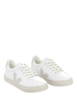 VEJA Kids' Esplar Leather Trainers, White - view 2, White
