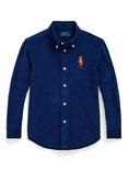 Ralph Lauren Polo Ralph Lauren Kids' Ski Bear Corduroy Shirt, Newport Navy