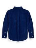 Ralph Lauren Polo Ralph Lauren Kids' Ski Bear Corduroy Shirt, Newport Navy