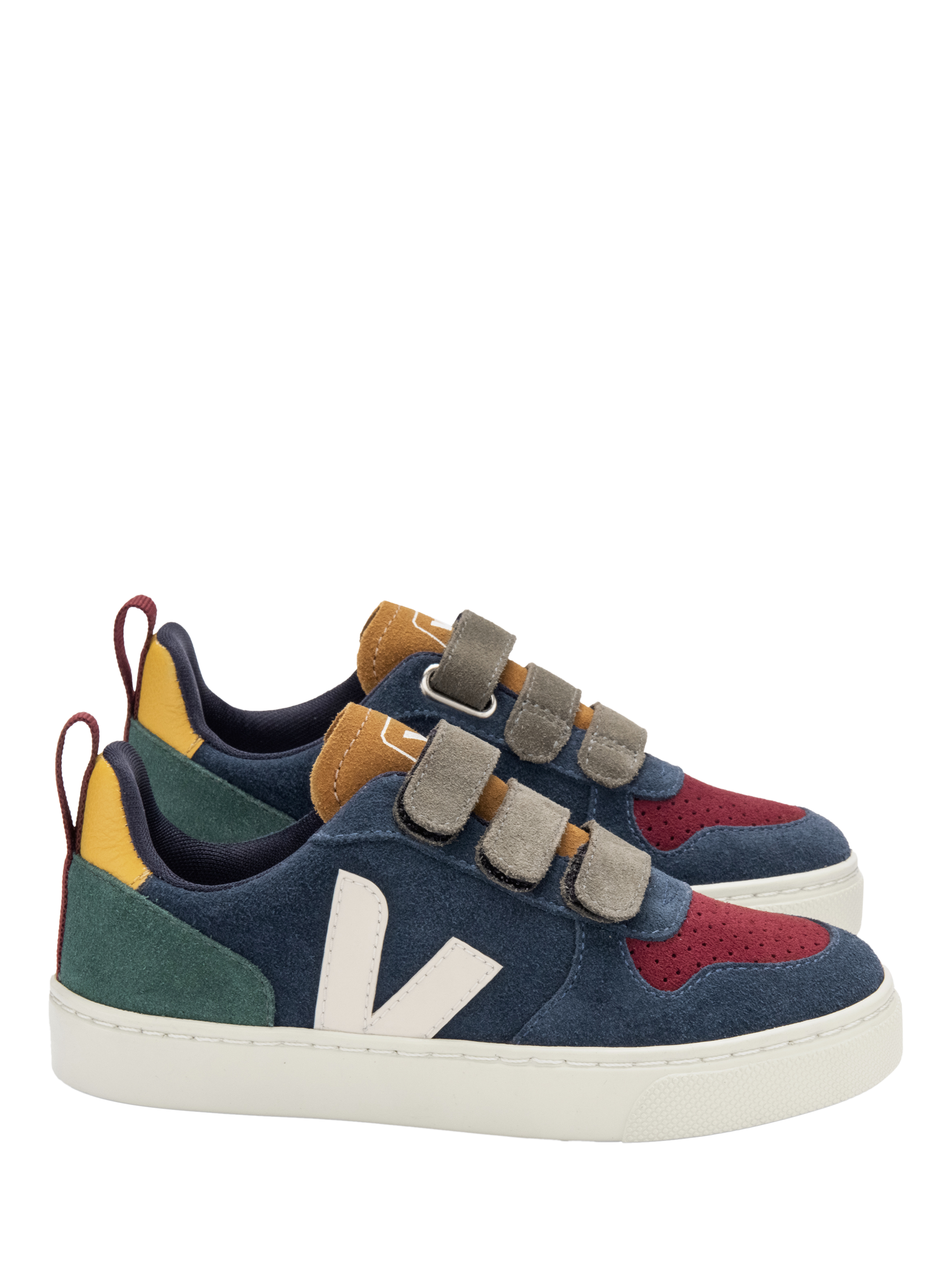 Product image 1 of 3, which shows VEJA Kids' V-10 Suede Trainers, Multico/Nautico, EU22