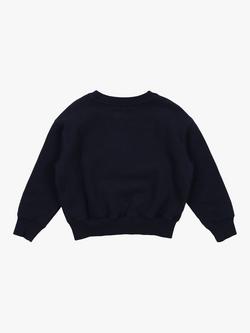 The New Society Kids' Space Logo Jumper, Navy - view 2, Navy