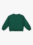 The New Society Kids' Princeton Cotton Jumper, Retro Green