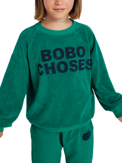 Bobo Choses Kids' Logo Sweatshirt, Dark Green, Dark Green