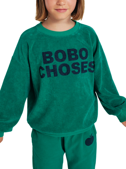 Bobo Choses Kids' Logo Sweatshirt, Dark Green, Dark Green
