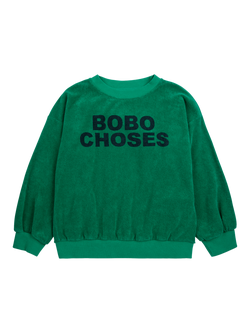 Bobo Choses Kids' Logo Sweatshirt, Dark Green - view 2, Dark Green