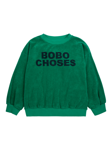 Bobo Choses Kids' Logo Sweatshirt, Dark Green - view 2, Dark Green