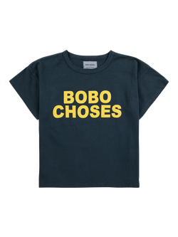 Bobo Choses Kids' Logo T-Shirt, Dark Blue, Dark Blue