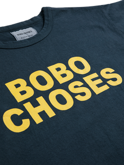 Bobo Choses Kids' Logo T-Shirt, Dark Blue - view 2, Dark Blue
