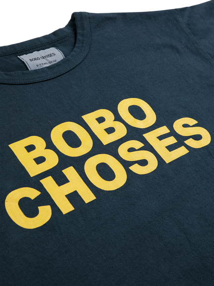 Bobo Choses Kids' Logo T-Shirt, Dark Blue - view 2, Dark Blue
