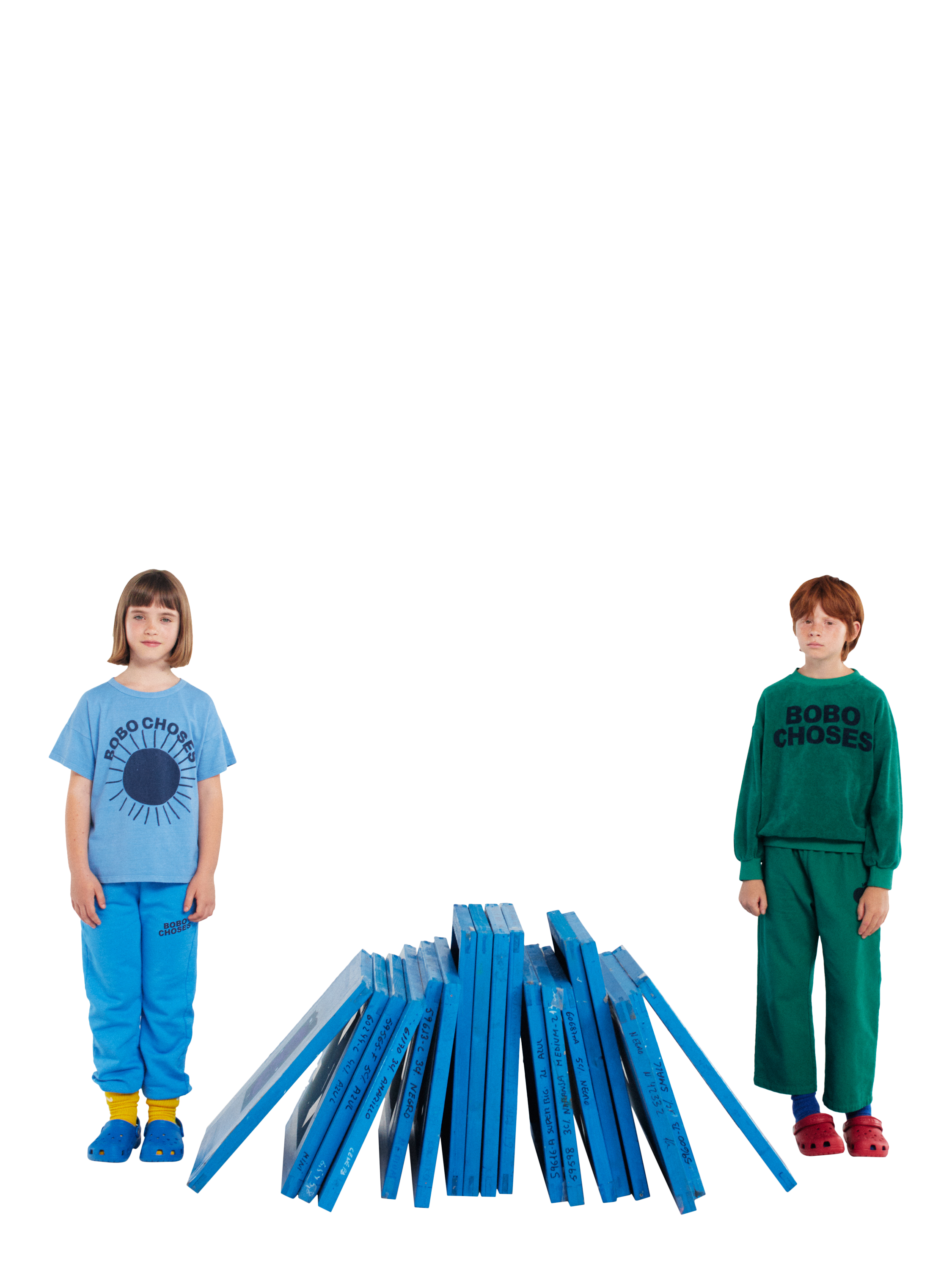 Product image 2 of 10, which shows Bobo Choses Kids' Wide Leg Joggers, Dark Green, 2-3 years