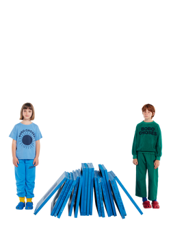 Bobo Choses Kids' Wide Leg Joggers, Dark Green - view 2, Dark Green