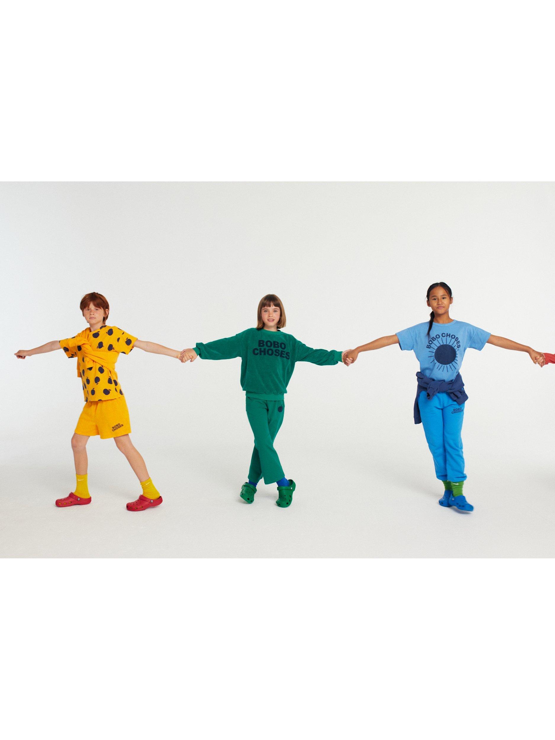 Product image 8 of 10, which shows Bobo Choses Kids' Wide Leg Joggers, Dark Green, 2-3 years