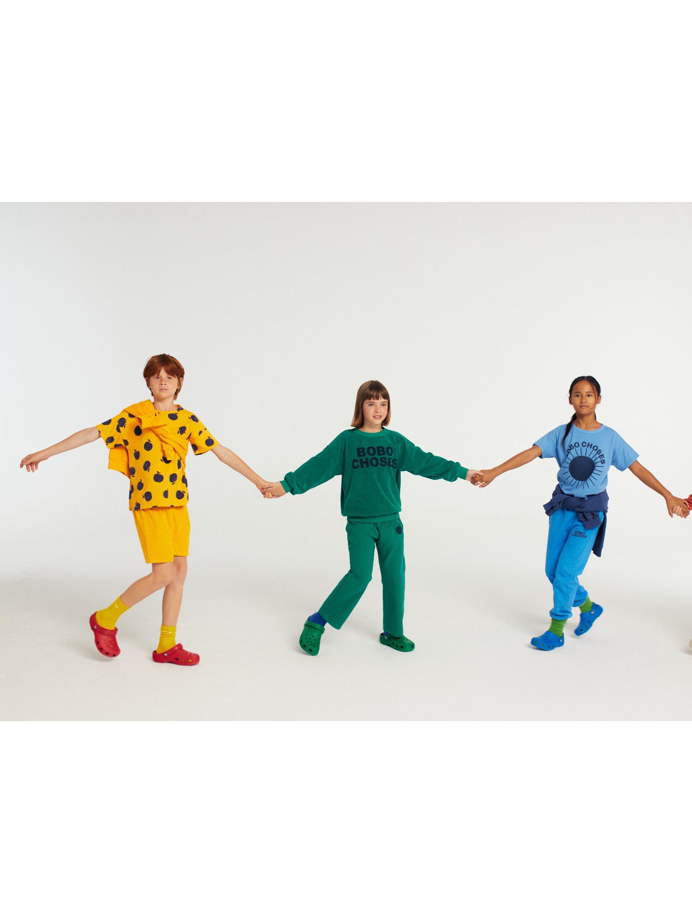 Product image 10 of 10, which shows Bobo Choses Kids' Wide Leg Joggers, Dark Green, 2-3 years