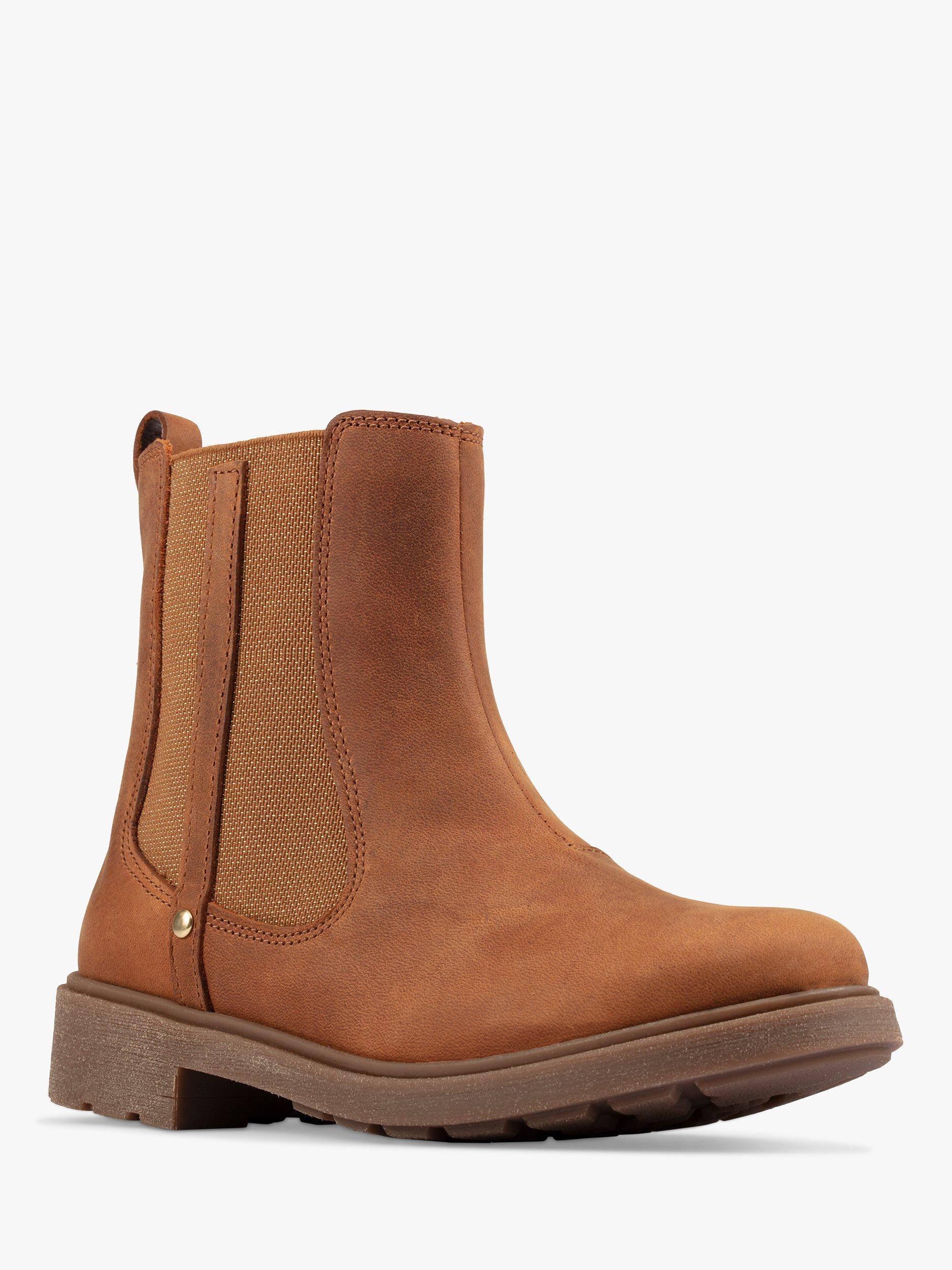 Product image 2 of 7, which shows Clarks Kids' Astrol Orin K Chelsea Boot, Tan, 10 F Jnr