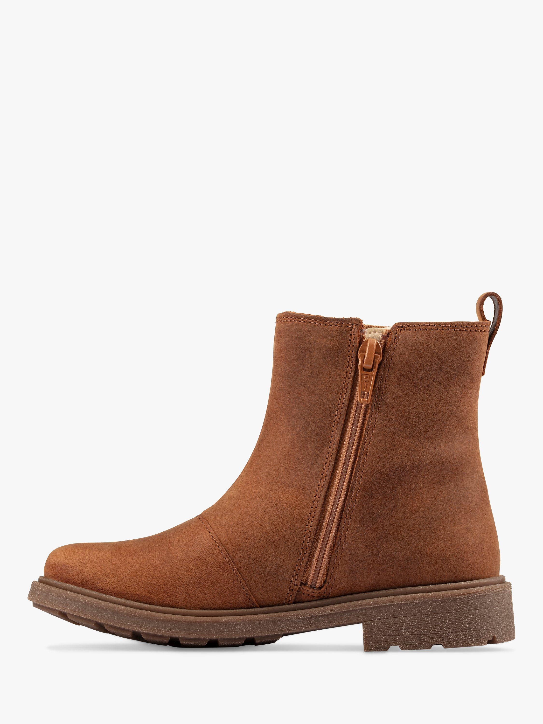Product image 4 of 7, which shows Clarks Kids' Astrol Orin K Chelsea Boot, Tan, 10 F Jnr