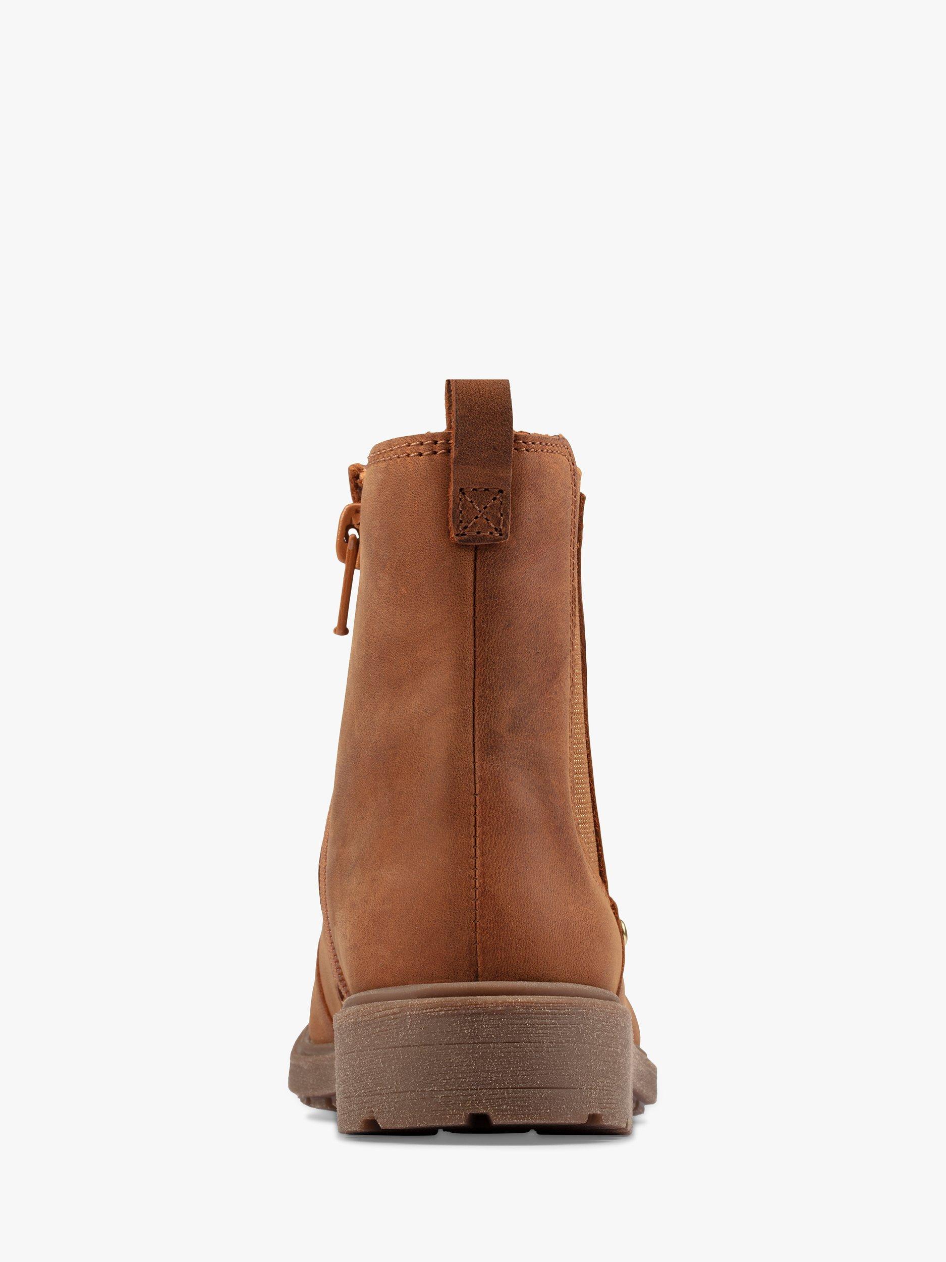 Product image 5 of 7, which shows Clarks Kids' Astrol Orin K Chelsea Boot, Tan, 10 F Jnr