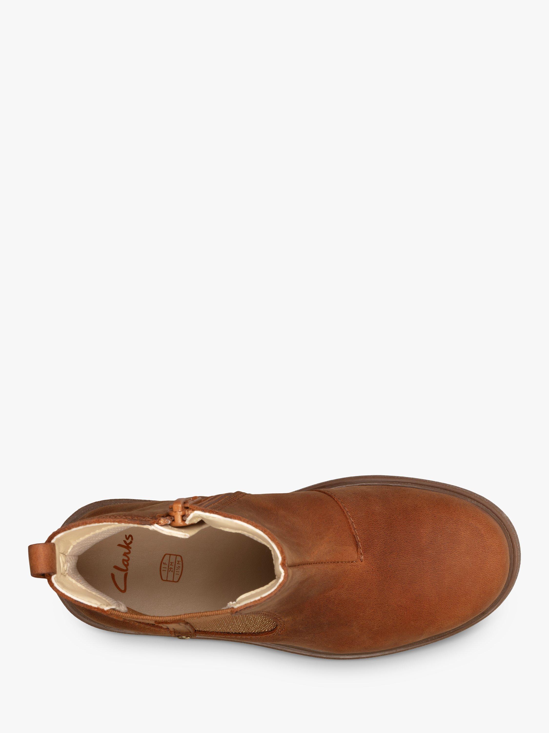 Product image 6 of 7, which shows Clarks Kids' Astrol Orin K Chelsea Boot, Tan, 10 F Jnr